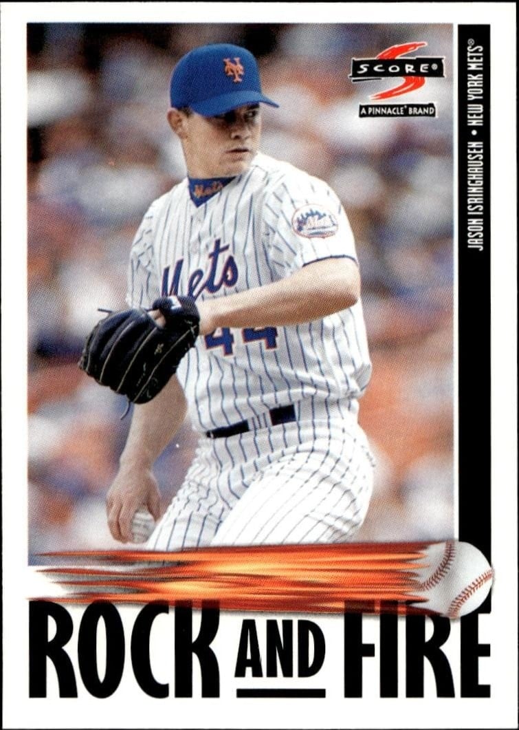 Jason Isringhausen 1997 Pinnacle Score #HR530 Baseball Trading Card - Front 1997 Pinnacle Score Jason Isringhausen #HR530 baseball trading card front