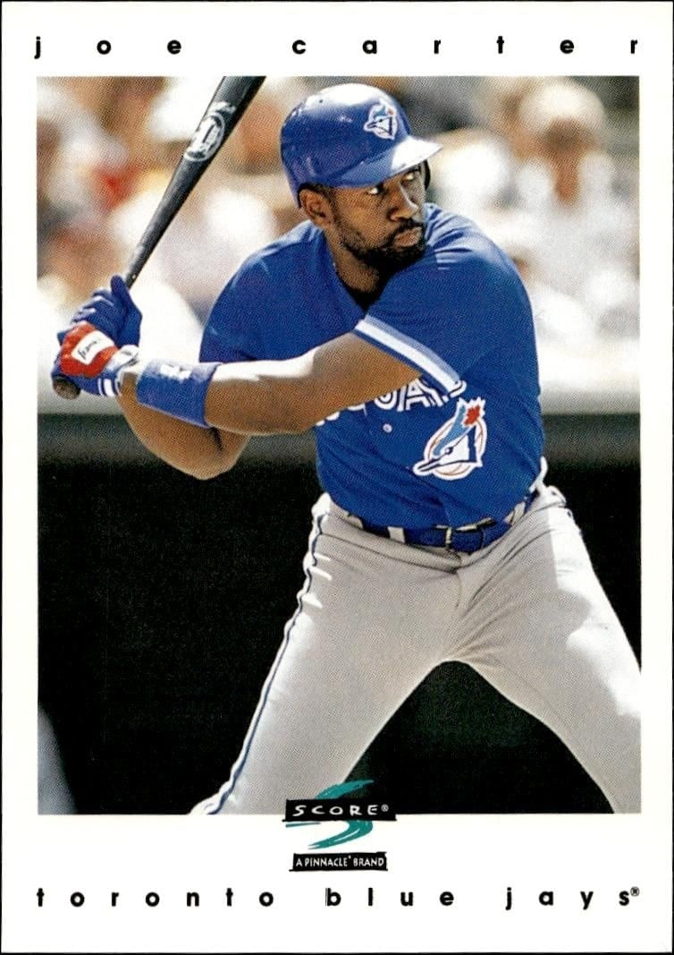 Joe Carter 1997 Pinnacle Score #247 Baseball Trading Card - Front 1997 Pinnacle Score Joe Carter #247 baseball trading card front