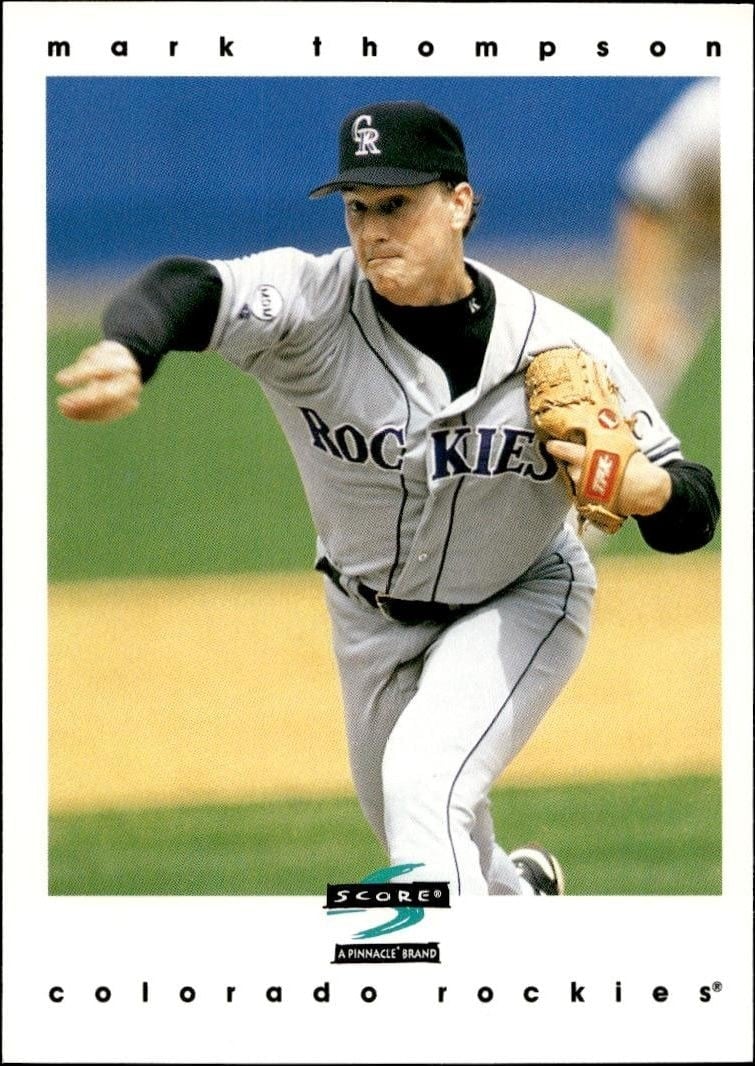 Mark Thompson 1997 Pinnacle Score #240 Baseball Trading Card - Front 1997 Pinnacle Score Mark Thompson #240 baseball trading card front