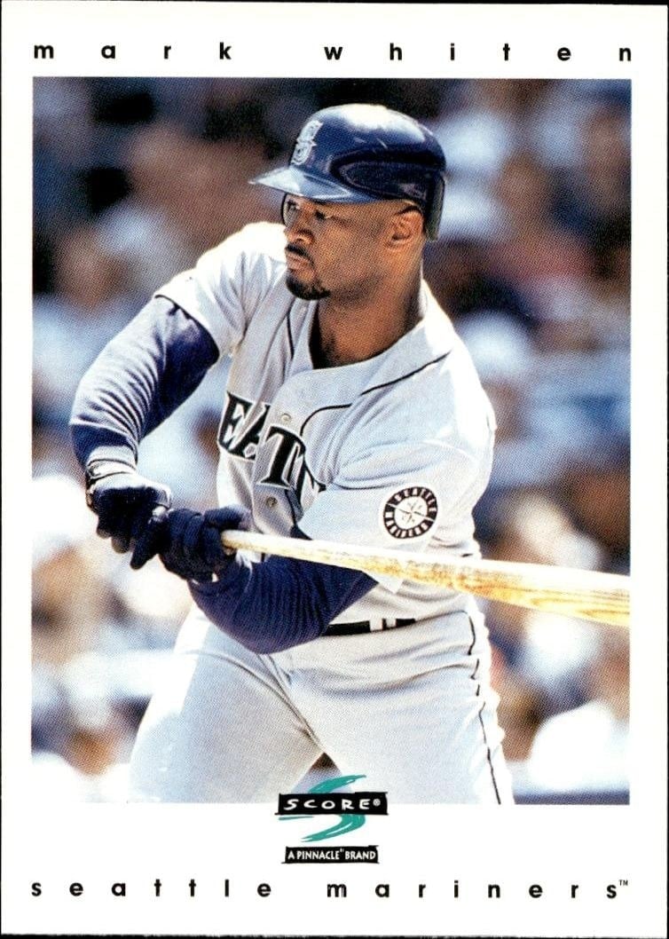 Mark Whiten 1997 Pinnacle Score #11 Baseball Trading Card - Front 1997 Pinnacle Score Mark Whiten #11 baseball trading card front