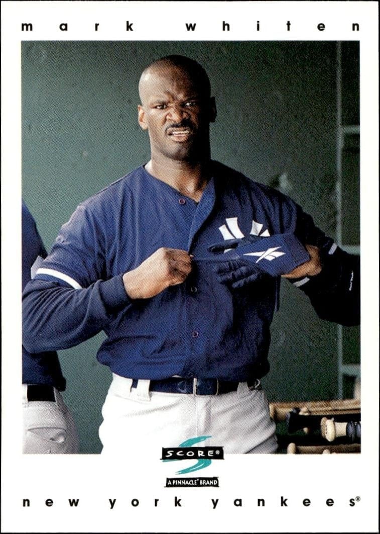 Mark Whiten 1997 Pinnacle Score #354 Baseball Trading Card - Front 1997 Pinnacle Score Mark Whiten #354 baseball trading card front