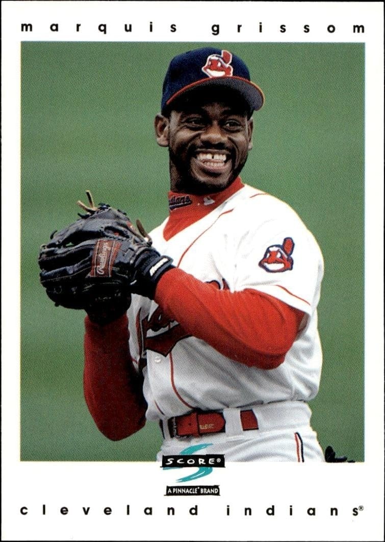Marquis Grissom 1997 Pinnacle Score #334 Baseball Trading Card - Front 1997 Pinnacle Score Marquis Grissom #334 baseball trading card front