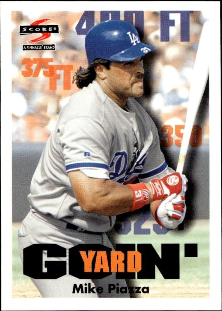 Mike Piazza 1997 Pinnacle Score #501 Baseball Trading Card - Front 1997 Pinnacle Score Mike Piazza #501 baseball trading card front