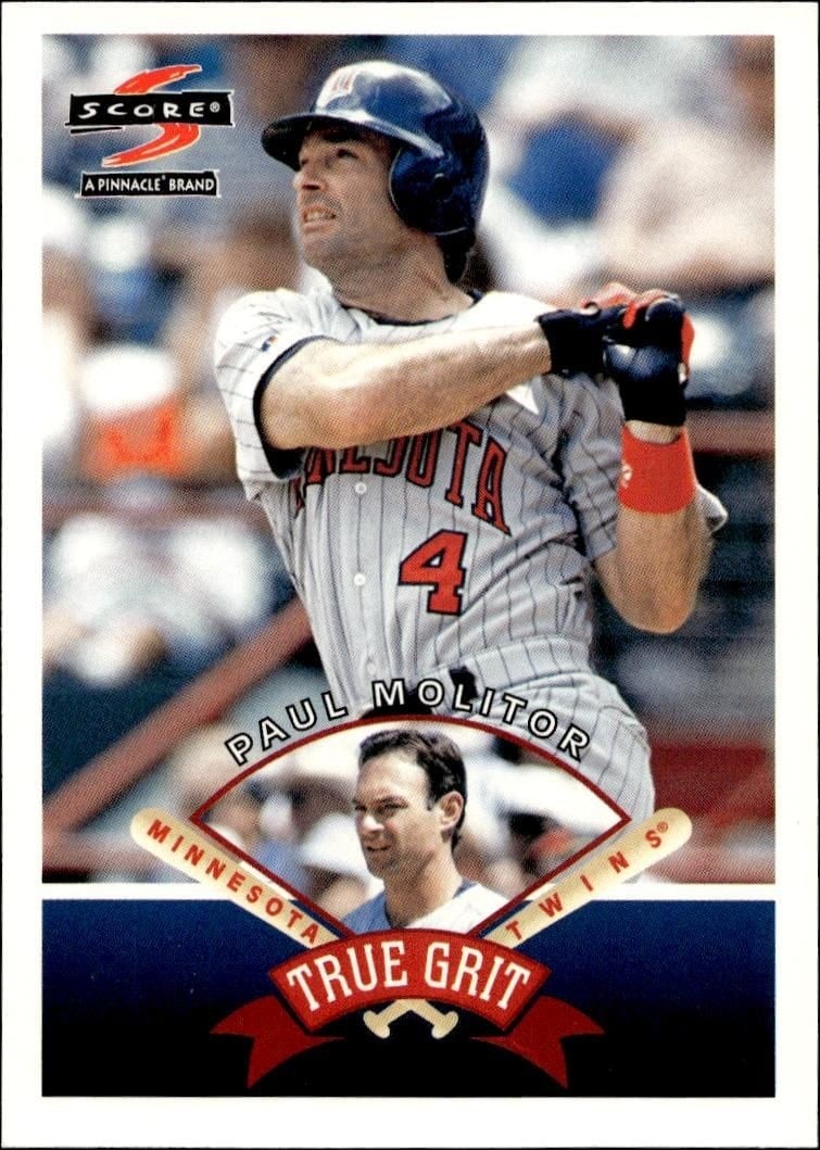 Paul Molitor 1997 Pinnacle Score #541 Baseball Trading Card - Front 1997 Pinnacle Score Paul Molitor #541 baseball trading card front