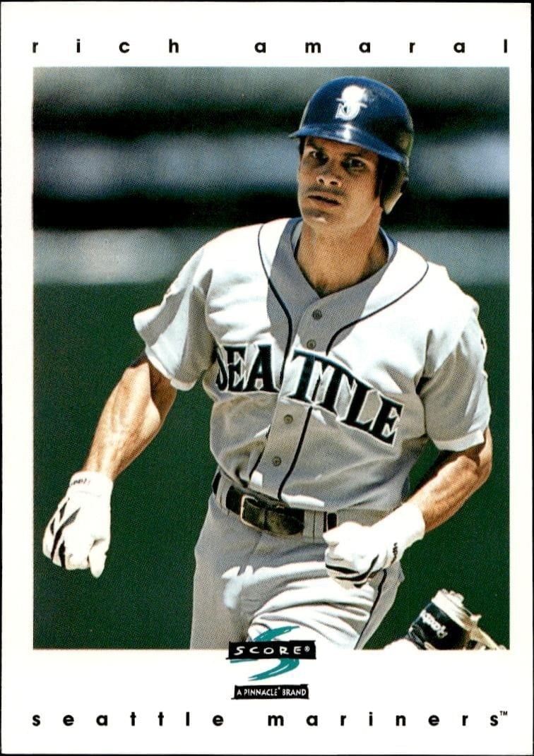 Rich Amaral 1997 Pinnacle Score #12 Baseball Trading Card - Front 1997 Pinnacle Score Rich Amaral #12 baseball trading card front