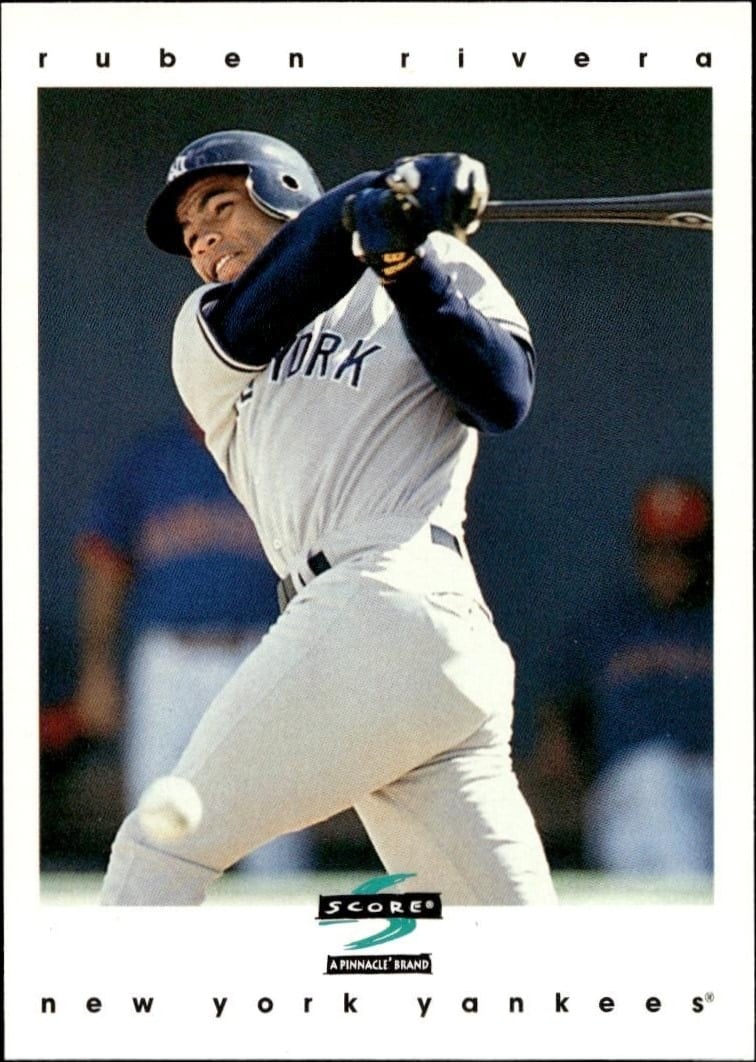 Ruben Rivera 1997 Pinnacle Score #6 Baseball Trading Card - Front 1997 Pinnacle Score Ruben Rivera #6 baseball trading card front