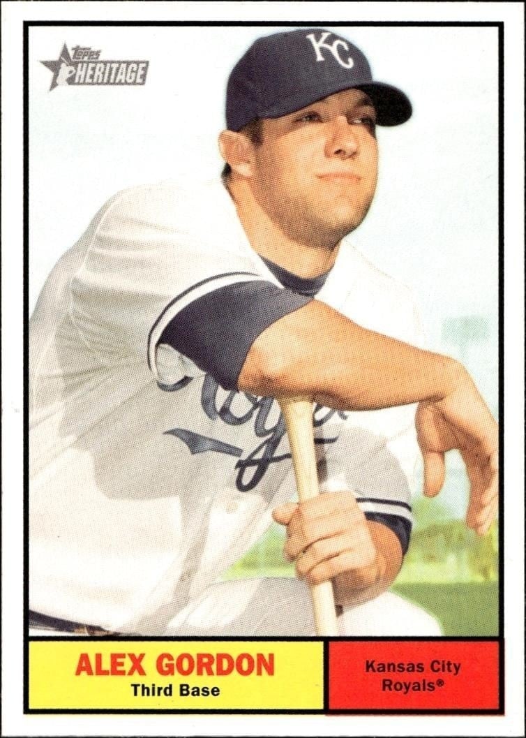 2010 Topps Heritage Alex Gordon #304 trading card