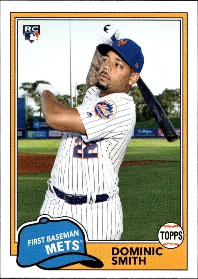 Dominic Smith 2018 Topps Archives #286 Baseball Trading Card - Front 2018 Topps Archives Dominic Smith #286 baseball trading card front