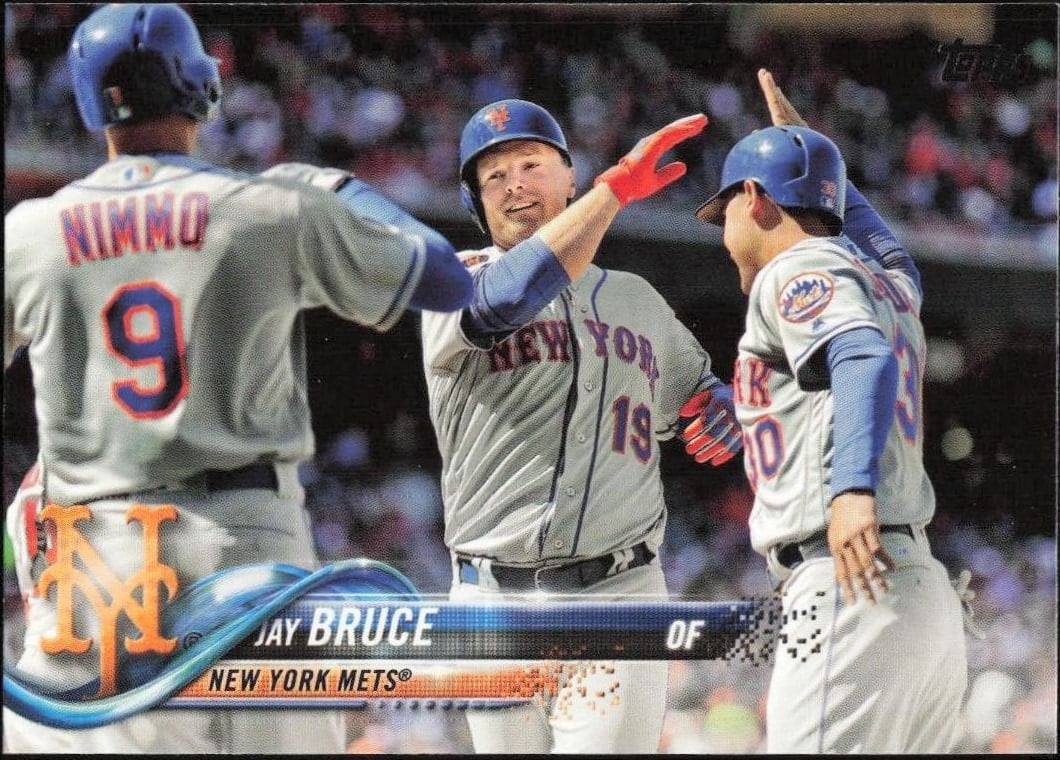 Jay Bruce 2018 Topps Update #US275 Baseball Trading Card - Front 2018 Topps Update Jay Bruce #US275 baseball trading card front