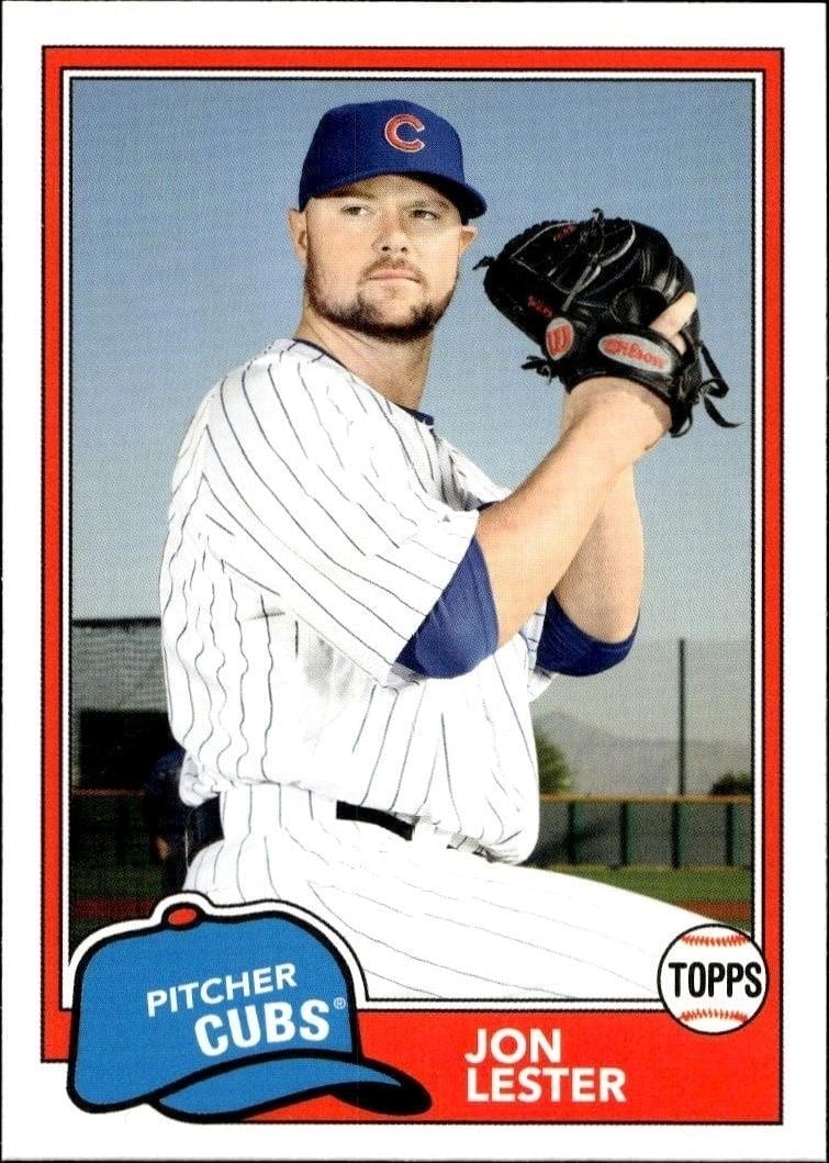 Jon Lester 2018 Topps Archives #223 Baseball Trading Card - Front 2018 Topps Archives Jon Lester #223 baseball trading card front