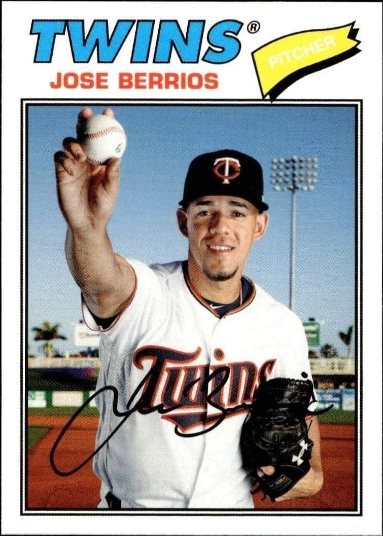 Jose Berrios 2018 Topps Archives #139 Baseball Trading Card - Front 2018 Topps Archives Jose Berrios #139 baseball trading card front