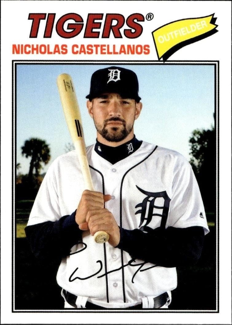 Nicholas Castellanos 2018 Topps Archives #166 Baseball Trading Card - Front 2018 Topps Archives Nicholas Castellanos #166 baseball trading card front