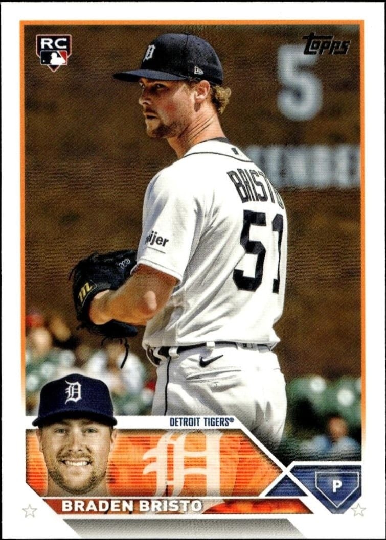 Braden Bristo 2023 Topps Update #US282 Baseball Trading Card - Front 2023 Topps Update Braden Bristo #US282 baseball trading card front