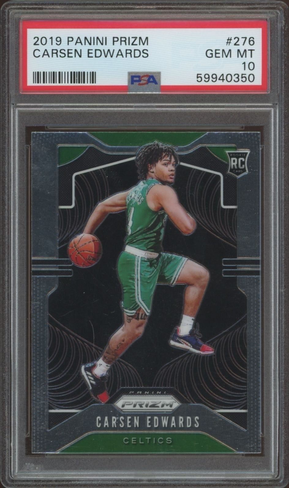 Carsen Edwards 2019-20 Panini Prizm #276 Basketball Trading Card - Front 2019-20 Panini Prizm Carsen Edwards #276 basketball trading card front