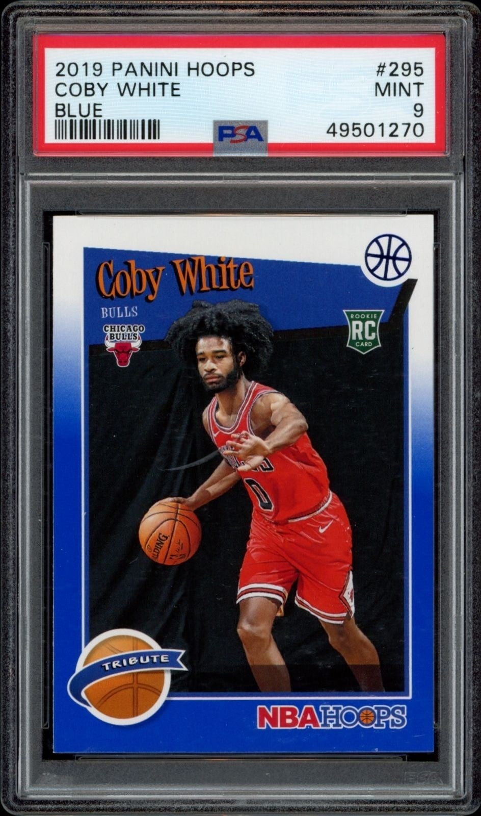 Coby White 2019-20 Panini Hoops #295 Basketball Trading Card - Front 2019-20 Panini Hoops Coby White #295 basketball trading card front