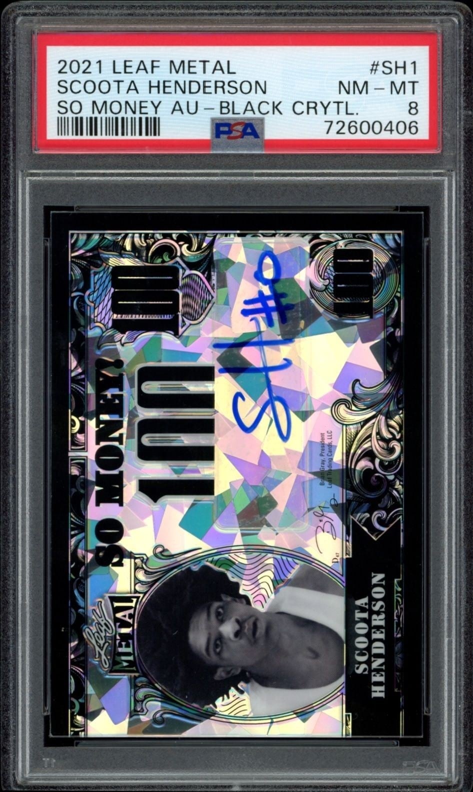 Scoota Henderson 2021-22 Leaf Metal #SM-SH1 Basketball Trading Card - Front 2021-22 Leaf Metal Scoota Henderson #SM-SH1 basketball trading card front