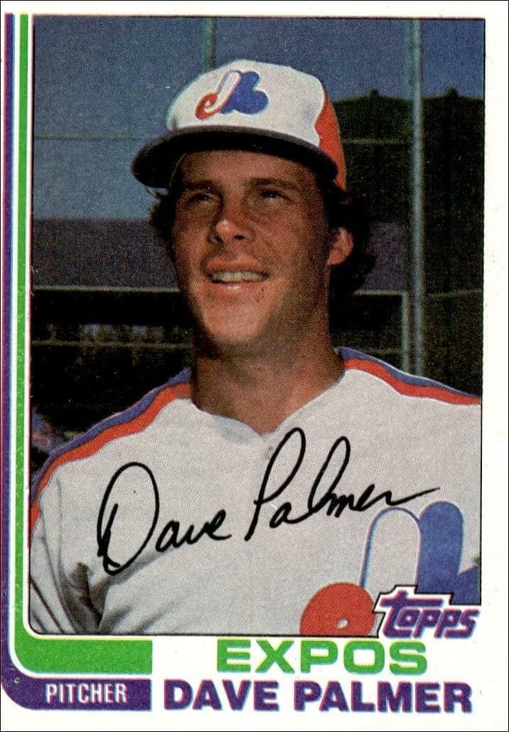 1982 Topps Dave Palmer #292 trading card