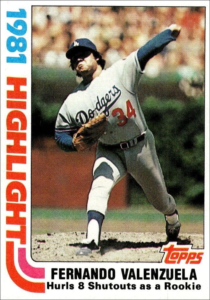 1982 Topps Fernando Valenzuela #6 trading card