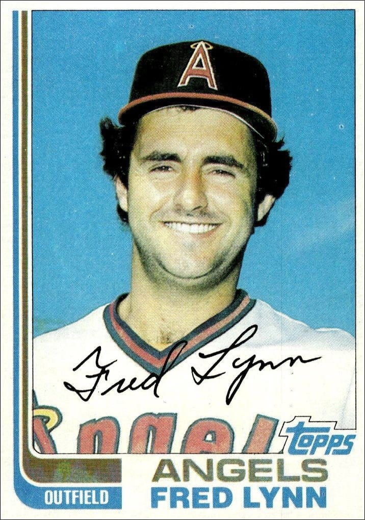 Fred Lynn 1982 Topps #251 Baseball Trading Card - Front 1982 Topps Fred Lynn #251 baseball trading card front