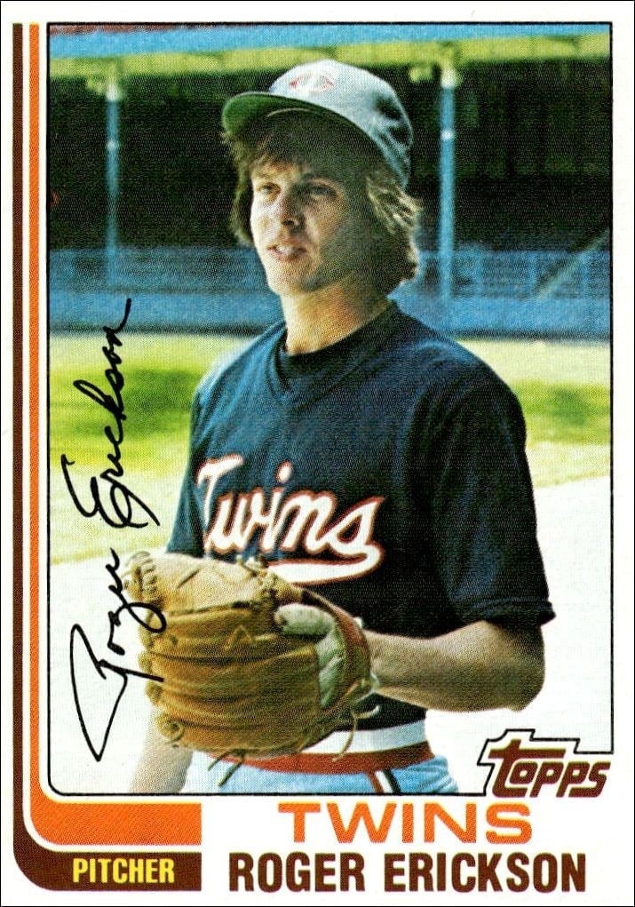 Roger Erickson 1982 Topps #153 Baseball Trading Card - Front 1982 Topps Roger Erickson #153 baseball trading card front