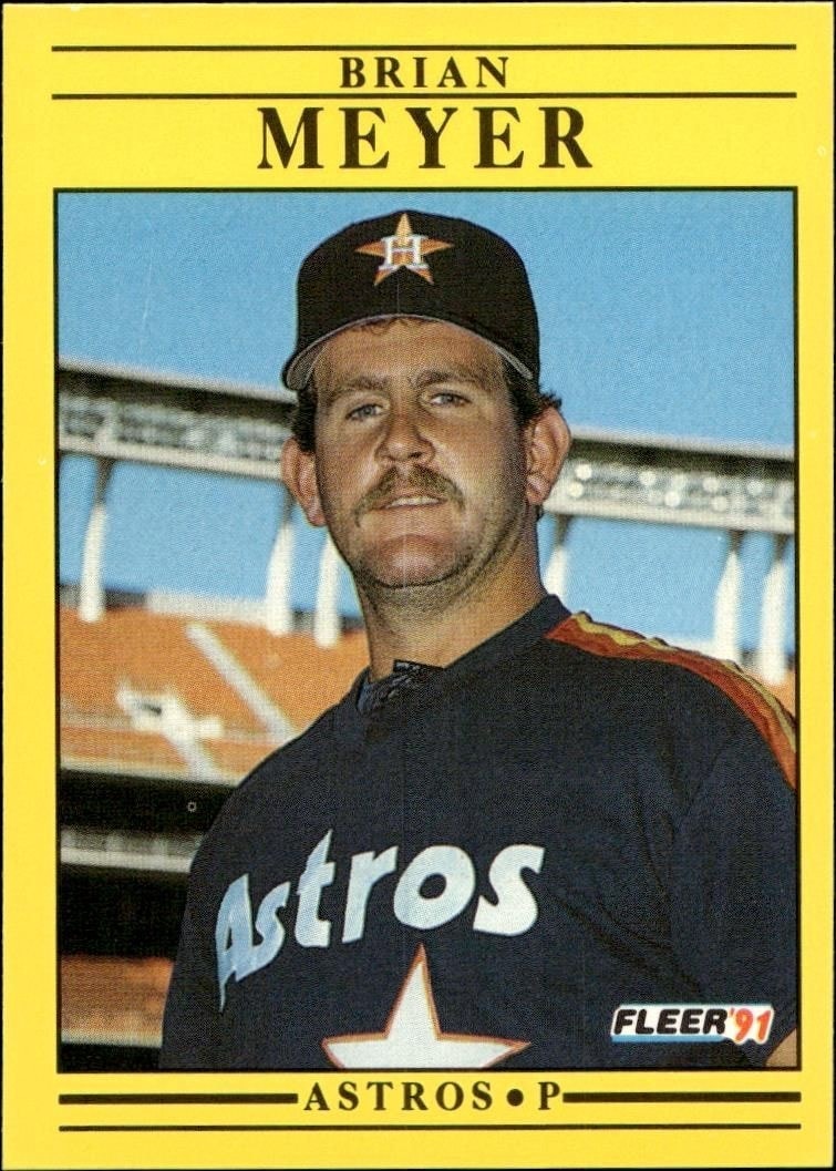 Brian Meyer 1991 Fleer #510 Baseball Trading Card - Front 1991 Fleer Brian Meyer #510 baseball trading card front