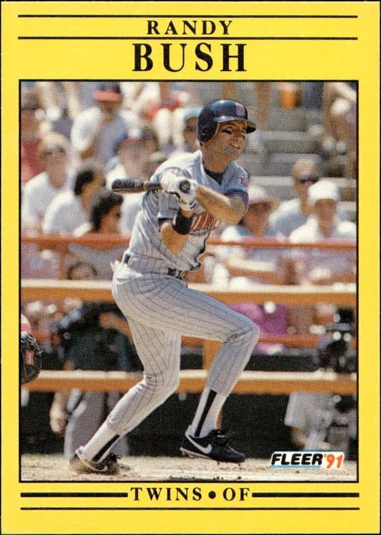 1991 Fleer Randy Bush #605 trading card