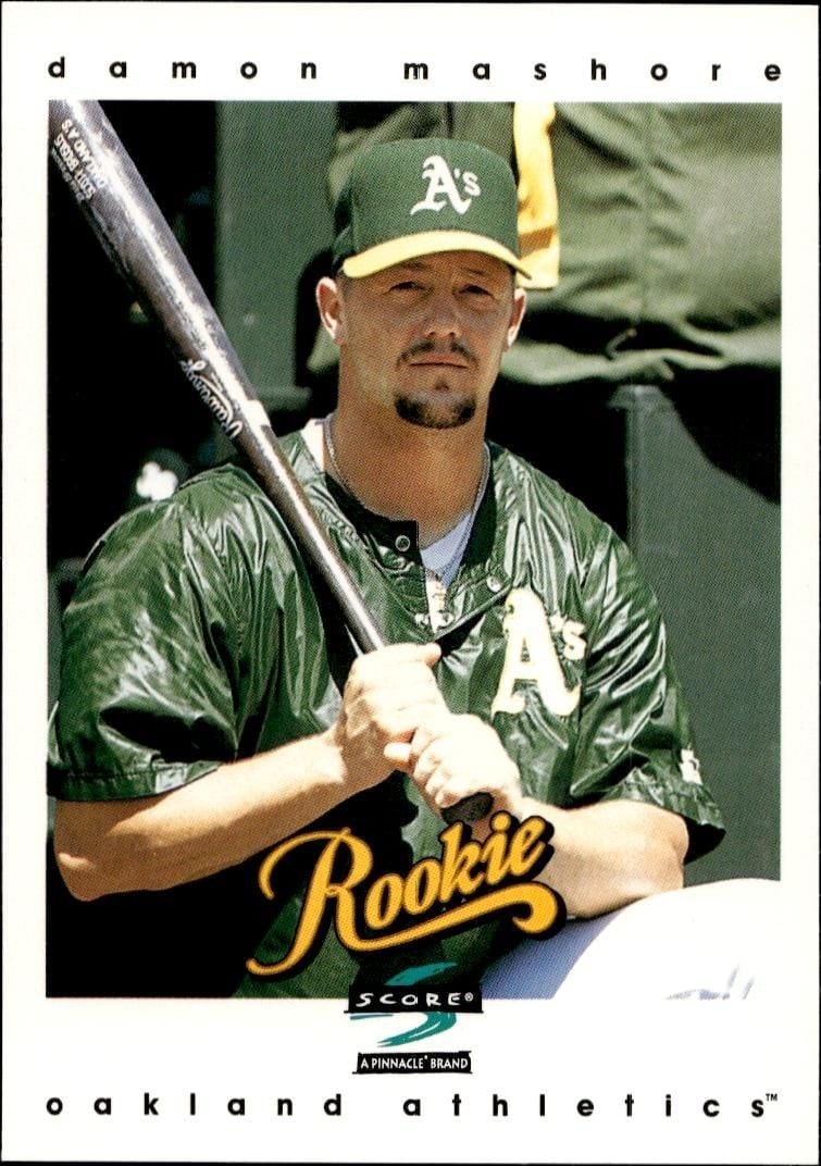Damon Mashore 1997 Pinnacle Score #321 Baseball Trading Card - Front 1997 Pinnacle Score Damon Mashore #321 baseball trading card front
