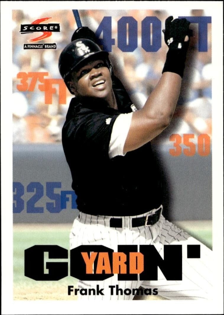 Frank Thomas 1997 Pinnacle Score #508 Baseball Trading Card - Front 1997 Pinnacle Score Frank Thomas #508 baseball trading card front