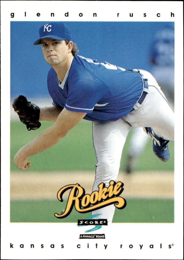 Glendon Rusch 1997 Pinnacle Score #476 Baseball Trading Card - Front 1997 Pinnacle Score Glendon Rusch #476 baseball trading card front