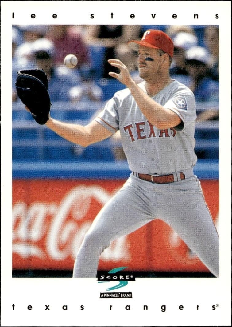 Lee Stevens 1997 Pinnacle Score #376 Baseball Trading Card - Front 1997 Pinnacle Score Lee Stevens #376 baseball trading card front