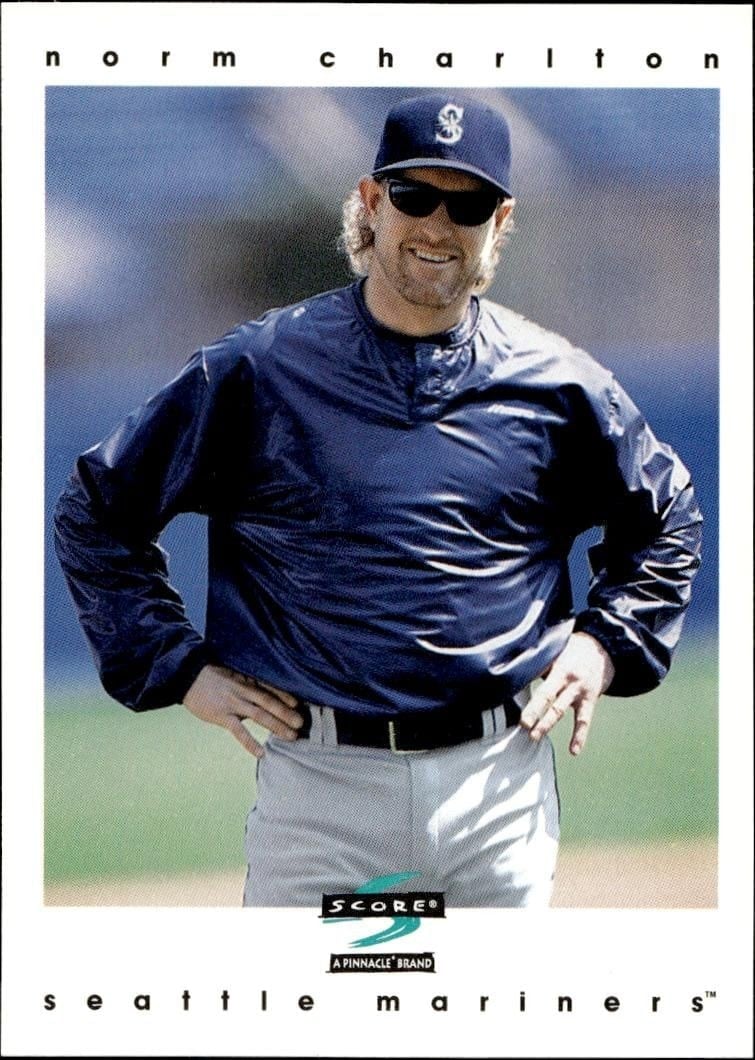 Norm Charlton 1997 Pinnacle Score #331 Baseball Trading Card - Front 1997 Pinnacle Score Norm Charlton #331 baseball trading card front