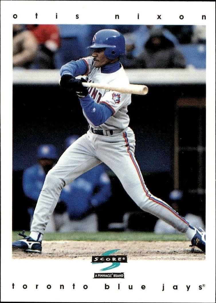 Otis Nixon 1997 Pinnacle Score #408 Baseball Trading Card - Front 1997 Pinnacle Score Otis Nixon #408 baseball trading card front