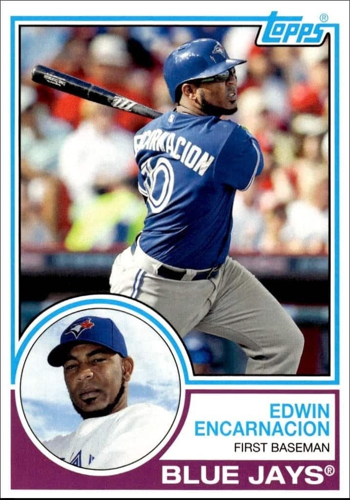 Edwin Encarnacion 2015 Topps Archives #277 Baseball Trading Card - Front 2015 Topps Archives Edwin Encarnacion #277 baseball trading card front