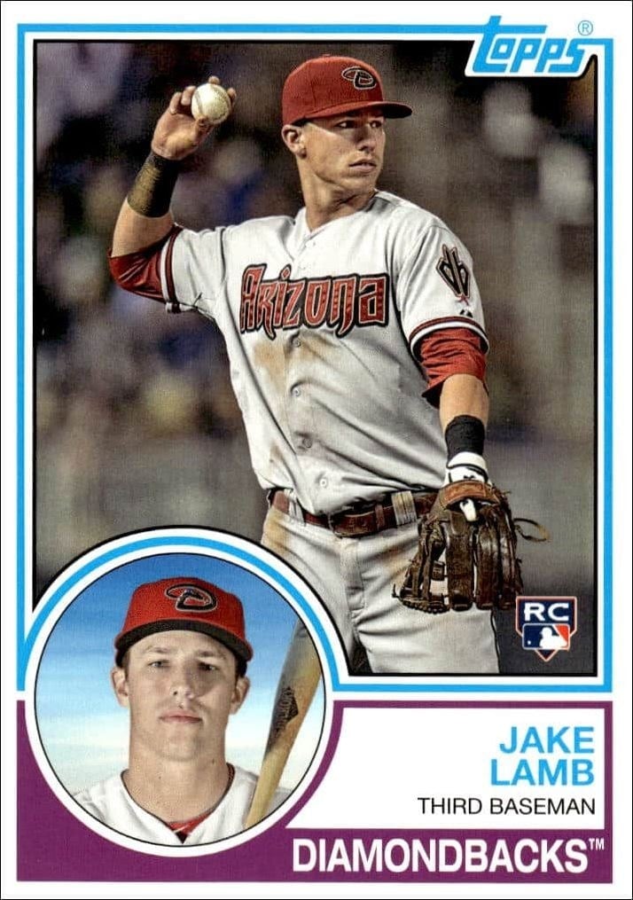 Jake Lamb 2015 Topps Archives #258 Baseball Trading Card - Front 2015 Topps Archives Jake Lamb #258 baseball trading card front