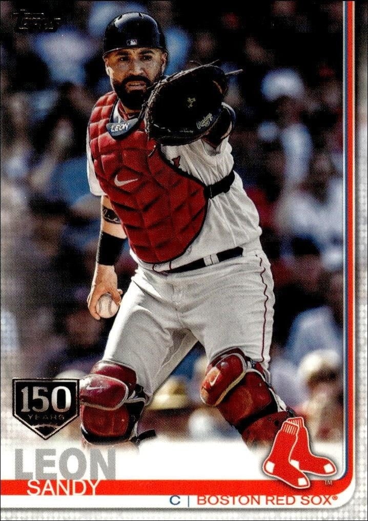 Sandy Leon 2019 Topps Series 2 #419 Baseball Trading Card - Front 2019 Topps Series 2 Sandy Leon #419 baseball trading card front