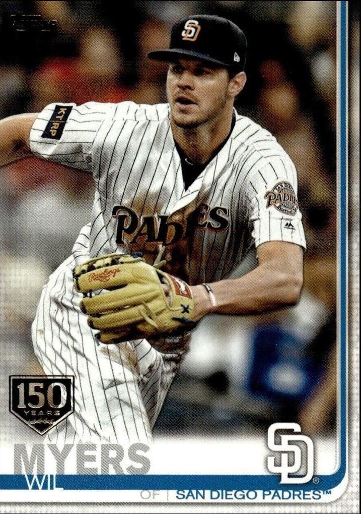 Wil Myers 2019 Topps Series 2 #485 Baseball Trading Card - Front 2019 Topps Series 2 Wil Myers #485 baseball trading card front