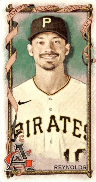 Bryan Reynolds 2023 Topps Allen & Ginter #206 Baseball Trading Card - Front 2023 Topps Allen & Ginter Bryan Reynolds #206 baseball trading card front