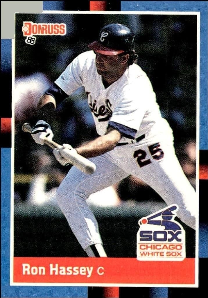 Ron Hassey 1988 Donruss #580 Baseball Trading Card - Front 1988 Donruss Ron Hassey #580 baseball trading card front