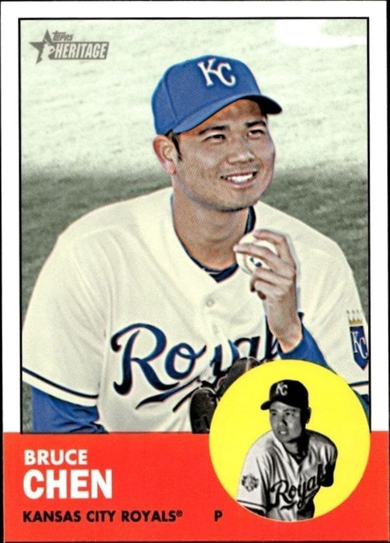 2012 Topps Heritage High Number Bruce Chen #H608 trading card