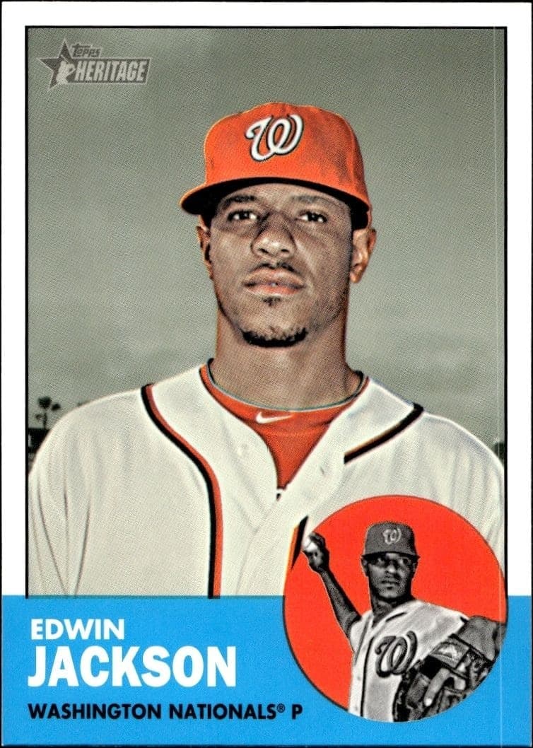 2012 Topps Heritage High Number Edwin Jackson #H654 trading card