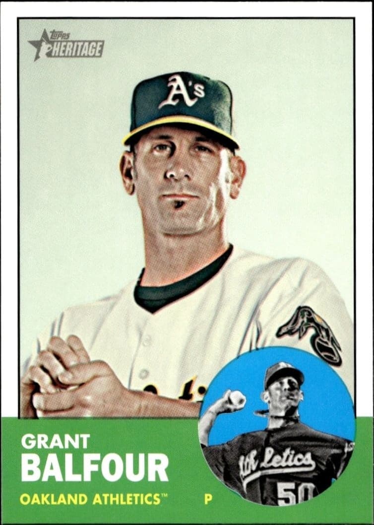 2012 Topps Heritage High Number Grant Balfour #H653 trading card