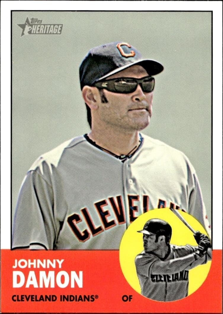 2012 Topps Heritage High Number Johnny Damon #H643 trading card