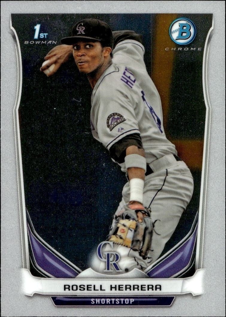 Rosell Herrera 2014 Bowman Chrome #BCP4 Baseball Trading Card - Front 2014 Bowman Chrome Rosell Herrera #BCP4 baseball trading card front
