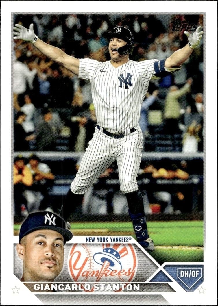 Giancarlo Stanton 2023 Topps Series 2 #509 Baseball Trading Card - Front 2023 Topps Series 2 Giancarlo Stanton #509 baseball trading card front
