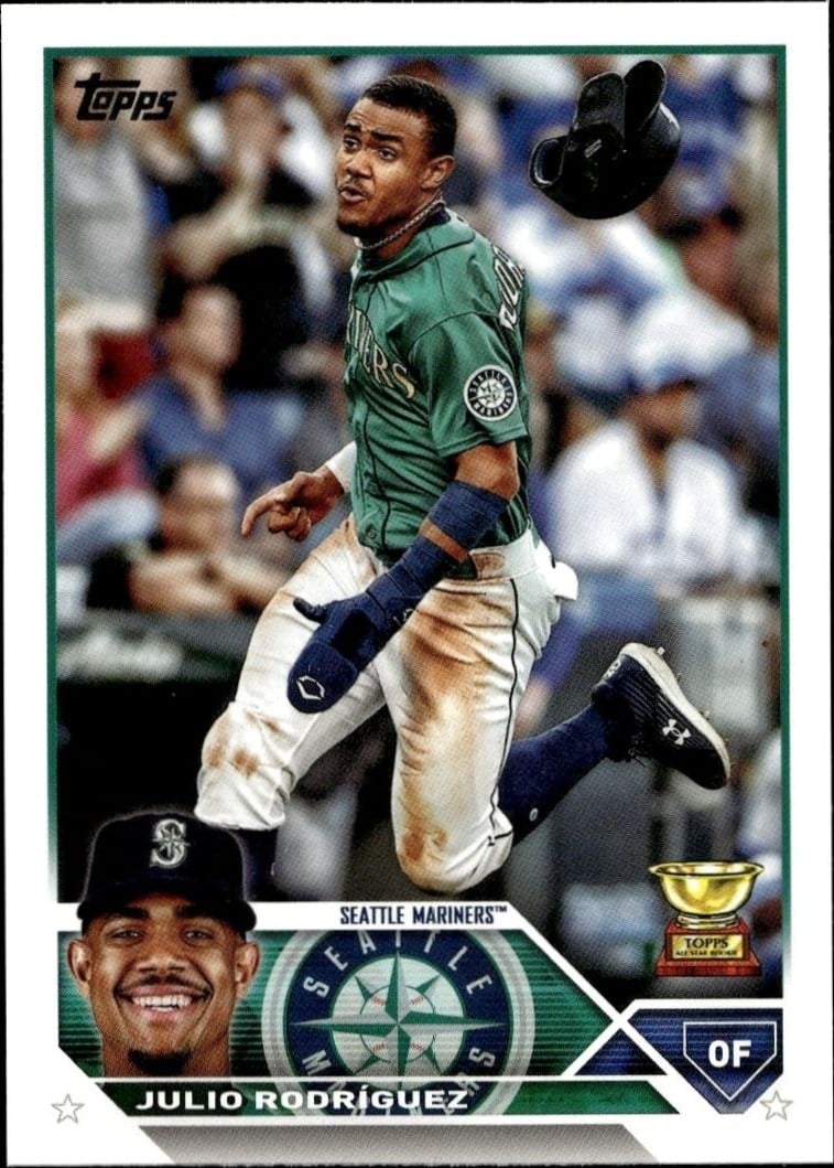Julio Rodriguez 2023 Topps #330 Baseball Trading Card - Front 2023 Topps Julio Rodriguez #330 baseball trading card front