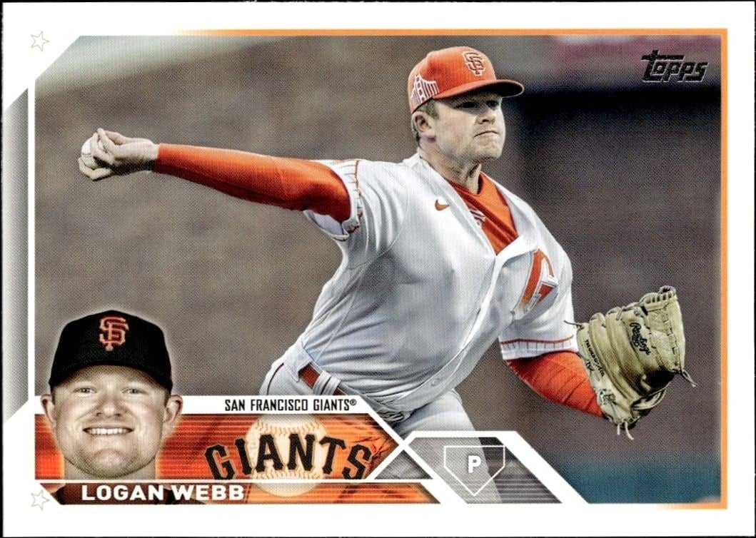 Logan Webb 2023 Topps #116 Baseball Trading Card - Front 2023 Topps Logan Webb #116 baseball trading card front