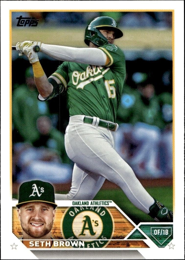 Seth Brown 2023 Topps #148 Baseball Trading Card - Front 2023 Topps Seth Brown #148 baseball trading card front