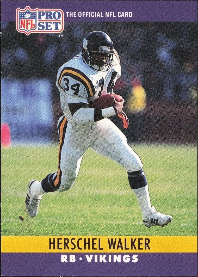 1990 Pro-Set Herschel Walker #197 trading card