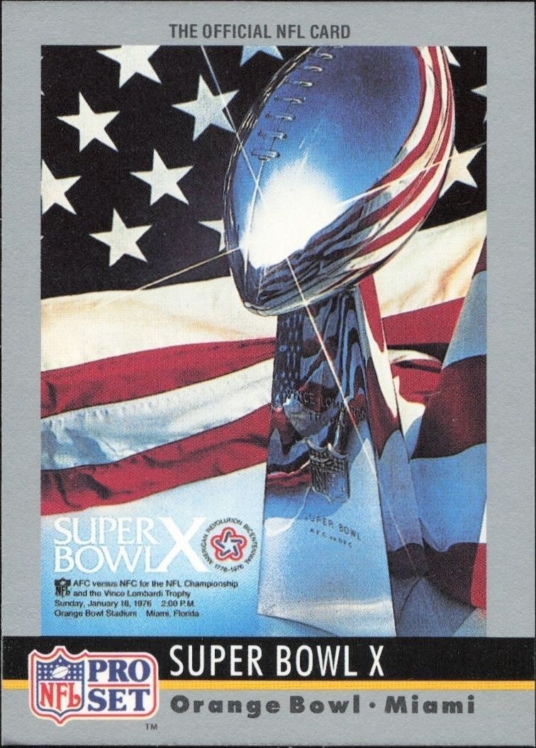 1990 Pro-Set Super Bowl X #10 trading card