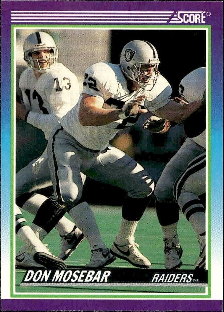 Don Mosebar 1990 Score #530 Football Trading Card - Front 1990 Score Don Mosebar #530 football trading card front